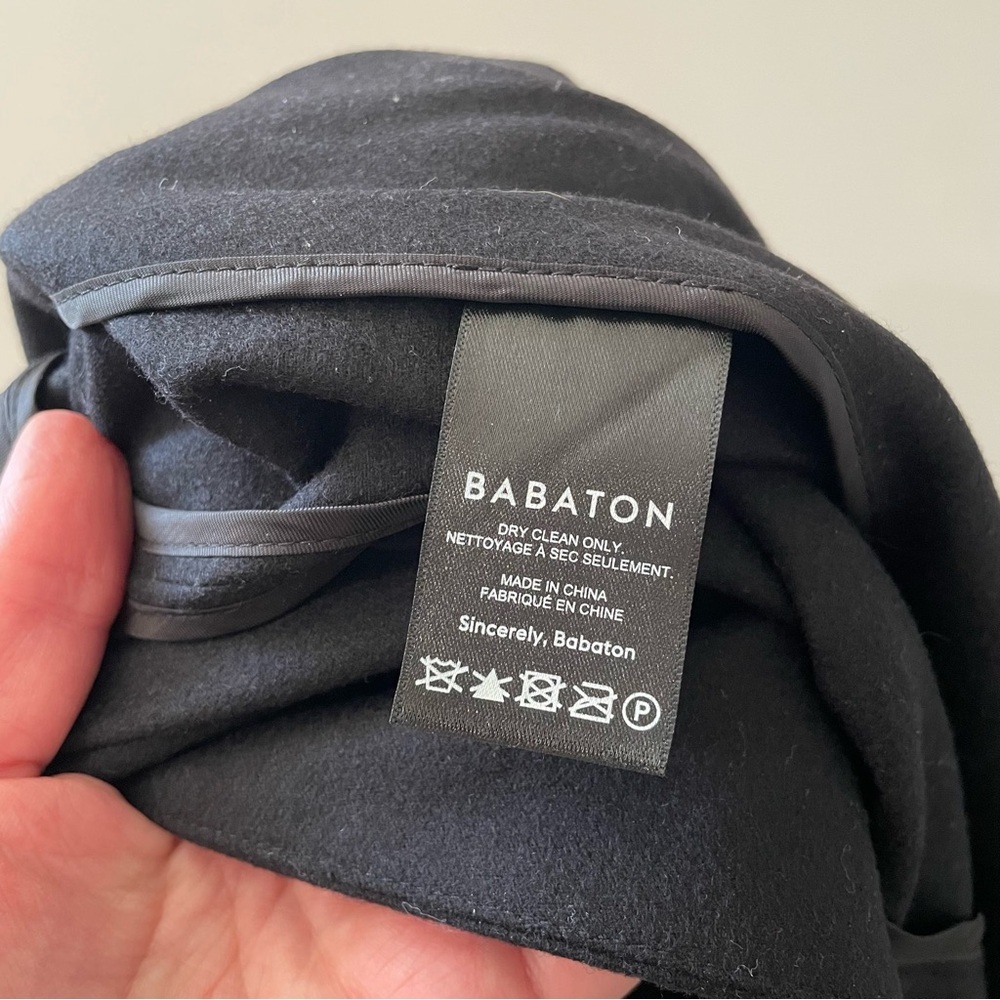 Aritzia Babaton New Power Blazer Wool-Cashmere Open Front Charcoal Grey Size 00 - Picture 9 of 10